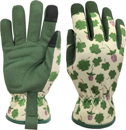 Miniatura 15 de Guantes de jardinería a prueba de espinas y resistentes a pinchazos con agarre, guante de jardín para mujer, regalos de cuero para trabajo en el 1