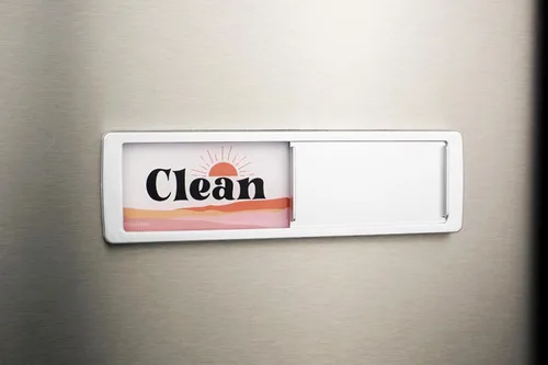 Miniatura 3 de Imán para lavavajillas que dice limpio/sucio - Letreros magnéticos que dicen limpio/sucio - Adhesivo opcional para lavavajillas de acero inoxidable