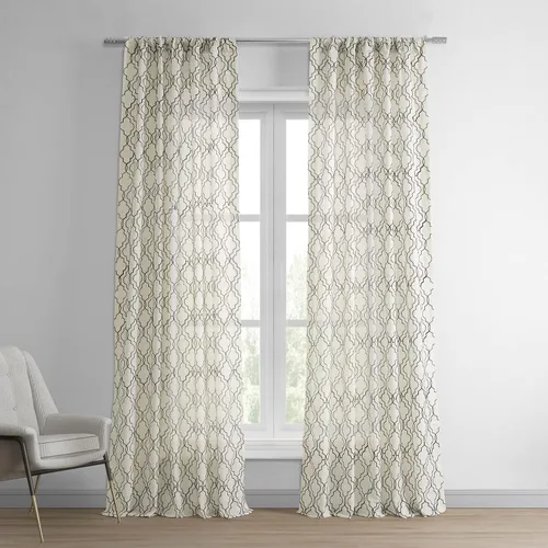 Miniatura 13 de HPD Half Price Drapes SHCH-11729-84 - Cortina transparente de lino con estampado (1 panel), 50 x 84, Avignon Vine