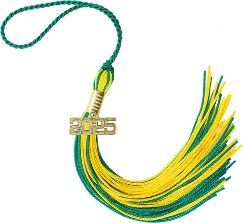 Miniatura 758 de Borla de graduación Aqua 2022, todos los colores escolares disponibles, fabricada en Estados Unidos
