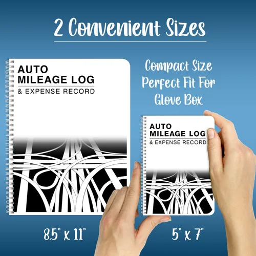 Miniatura 6 de Fasmov Auto libro kilometraje Log/Automóvil gasto Acta portátil – 124 páginas – 5 x 7 pulgadas WIRE-O (LOG-126-57CW-A(millaje))