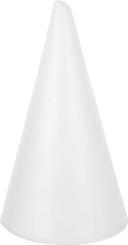 Miniatura 12 de GANAZONO 12 piezas de cono de espuma de Navidad para DIY de Navidad, cono de espuma de polietileno para colgar pendientes de árbol de Navidad