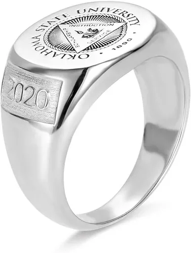 AILIN Anillo de sello vintage personalizado de plata de ley 925, latón chapado en oro de 18 quilates, insignia de color, escudo de armas, joyería