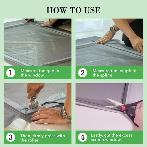 Miniatura 7 de Estriado de pantalla – 0.125 pulgadas, rollo de 250 pies – redondo, retenedor, ranura hueca – Soporte de pantalla a granel para puerta