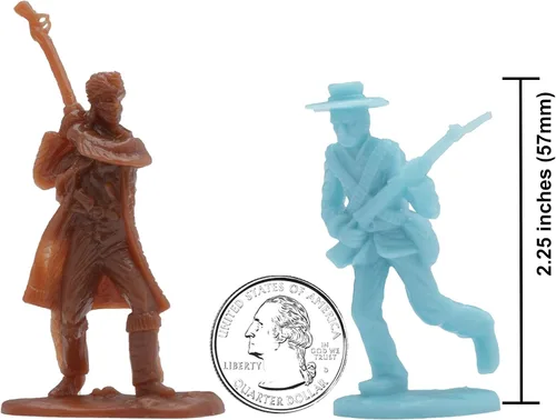 Miniatura 2 de BMC The Alamo Plastic Army Men - Figuras de soldado de 37 piezas de Texas vs. Mexico