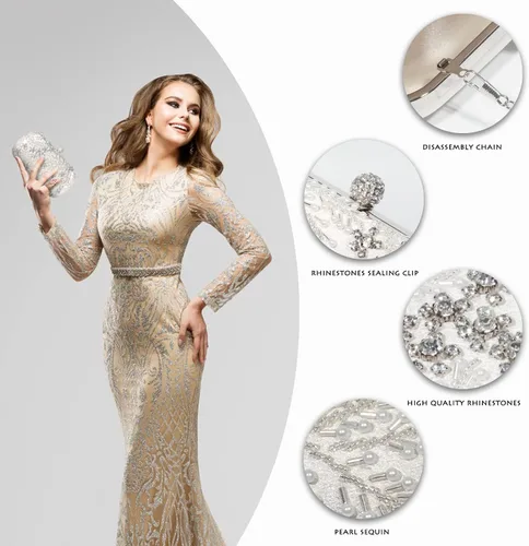 Miniatura 2 de AOYUNHUI Monederos de mano para mujer, bolso cruzado de boda, bolso cruzado para mujer, boda, graduación, fiesta, club