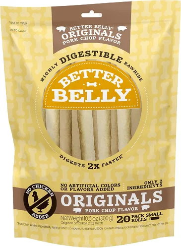 Miniatura 20 de Better Belly Huesos de cuero crudo para perros, de gran digestibilidad, sin granos, sin gluten, sin colores ni sabores artificiales., Hígado