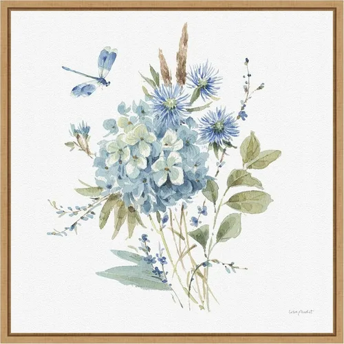 Miniatura 8 de Amanti Art Lisa Audit - Lienzo enmarcado para pared, 16 x 16 pulgadas, azul bohemio 04A (Ramo de flores) por Lisa Audit, lienzo enmarcado