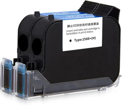Miniatura 3 de 1PC 2588 Refillable Ink Cartridge 12.7mm TIJ/Handheld Inkjet Printer Solvent Fast Drying Unencrypted Black Red BlueIQ800(1BK with Tools)