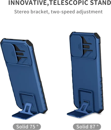 Miniatura 4 de Asuwish Funda de teléfono para Xiaomi Redmi Note 10 5G con protector de pantalla de vidrio templado y cubierta de cámara deslizante Soporte Soporte