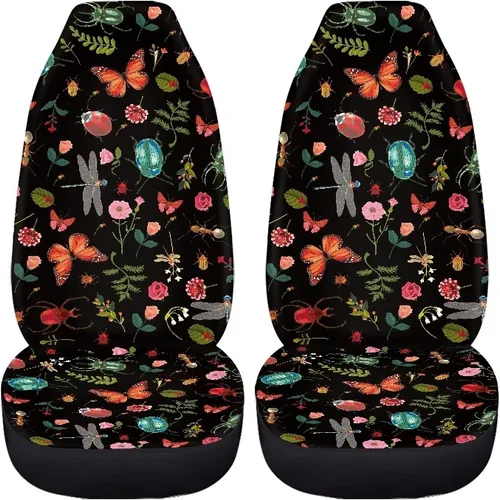 Miniatura 21 de 2 fundas de asiento para automóviles con estampado de bandera americana del 4 de julio, color negro, accesorios para el interior del vehículo