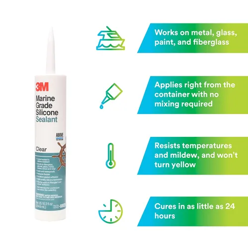 Miniatura 4 de Sellador de silicón blanco 3M, tipo marítimo, 3004.7762