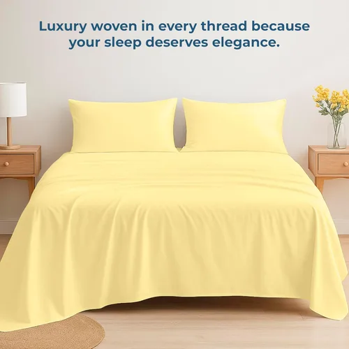 Miniatura 58 de Royale Linens Sábana encimera de tamaño individual XL 100% Algodón Orgánico – Super suave – Sábanas superiores de percal – Sábana encimera