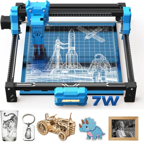 Miniatura 16 de ACMER S1 Grabador láser de 2500mW, máquina compacta de grabado y corte de escritorio para manualidades DIY, pequeñas empresas y creadores, área
