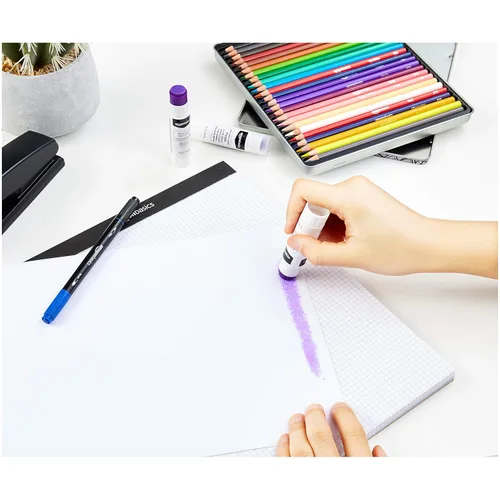 Miniatura 5 de Amazon Basics Pegamento escolar lavable morado, se seca transparente, barra de 0.24 onzas, paquete de 30