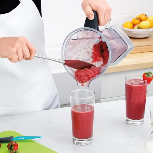 Miniatura 4 de Tovolo Flex-Core - Espátula ralladora de jarras de silicona con mango largo, mango de acero inoxidable, cabeza de silicona resistente al calor