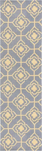 Miniatura 3 de SAFAVIEH Four Seasons Collection FRS233F FRS233F - Alfombra de pasillo floral con gancho a mano, 2 pies 3 pulgadas x 8 pies, color gris y dorado