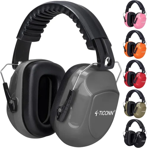 Miniatura 13 de TICONN Noise Cancelling Ear Muffs for Adults, SNR 33dB Hearing Protection, Adjustable Safety Earmuffs for Construction