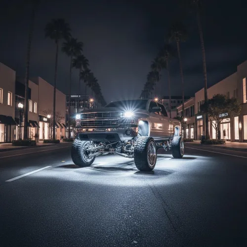 Miniatura 3 de Luces de roca LED 4PODS, de neón impermeable, luz para bajos de la carrocería para automóvil, camioneta, ATV, UTV, SUV, Jeep Offroad, lancha Blanco
