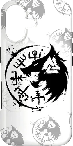 Miniatura 32 de iPhone 14 Plus Fenrir Wolf Fenris-Wolf - Viking Vegvisir Valknut Case