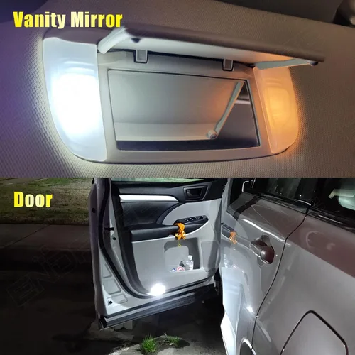 Miniatura 5 de Kit de 16 luces LED Sienna para Toyota Sienna 2011 2012 2013 2014 2015 2016 2017 2018 2019 2020 blanco 6000K paquete de iluminación LED interior +