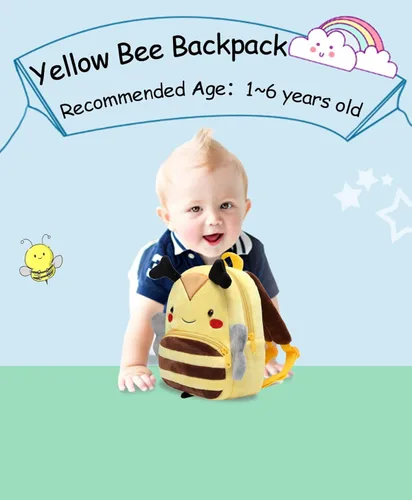 Miniatura 2 de KASQO - Mochila para niños y niñas mochila para niños pequeña y linda mochila de felpa suave para niños de 1 a 6 años
