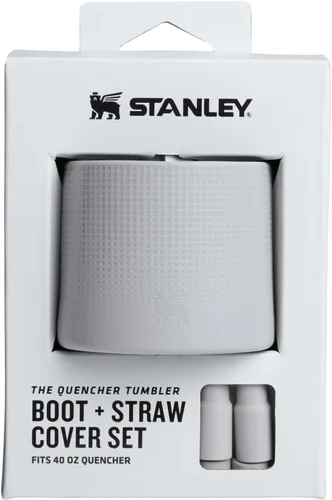 Stanley Quencher Bota y Tapa con Pajita | Protector Antideslizante de Silicona para Vaso con Asa | Juego de Accesorios para Vaso de Acero Inoxidable