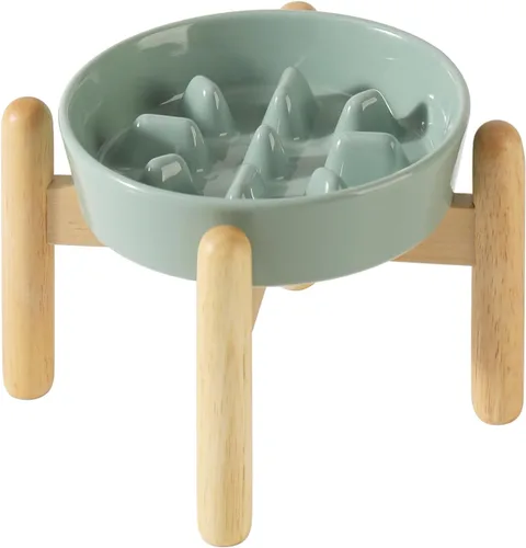Miniatura 62 de Havniva Tazón de cerámica de 0.9 tazas para perros de alimentación lenta para perros pequeños, alimentador lento para mascotas de 6.1 pulgadas, 1 x
