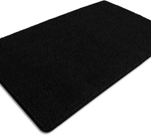 Miniatura 598 de Alfombra de baño pequeña de 12 x 18 pulgadas, lavable y absorbente, antideslizante, alfombra de baño de felpilla gruesa y suave para baño, ducha