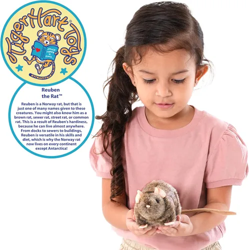 Miniatura 2 de TigerHart Reuben La Rata - Peluche de ratón de 7 pulgadas