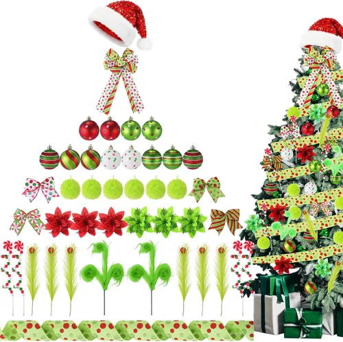 Miniatura 7 de 43 adornos patrióticos para árbol del 4 de julio, Día de la Independencia, adornos para árbol de Navidad, decoración de lazo rojo, blanco y azul