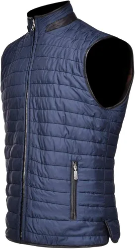 Miniatura 3 de CUADRA Chaleco reversible para hombre en piel auténtica