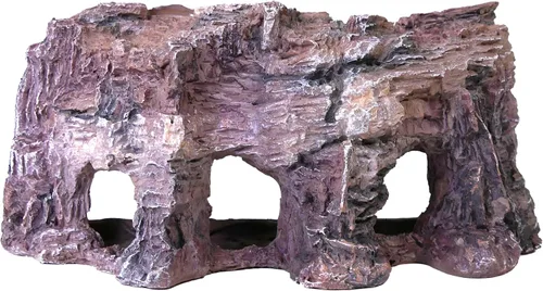 Miniatura 5 de Penn-Plax Grotto Natural Cliff Rock-Scape - Decoración de terrario y acuario para reptiles, anfibios, peces y otros animales pequeños