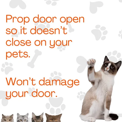 Miniatura 4 de Accesorio de puerta simple para gatos y otras mascotas, evita que los gatos, perros u otras mascotas se cierren la puerta sobre sí mismos, fácil