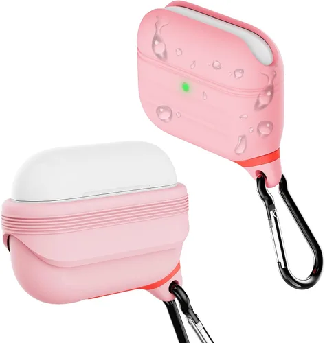 Miniatura 10 de HALLEAST Funda impermeable para AirPods Pro 3, LED frontal visible y compatible con carga inalámbrica, funda protectora de silicona compatible