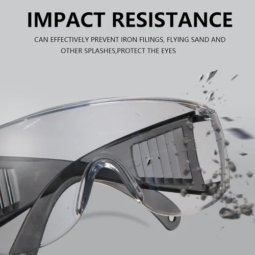 Miniatura 7 de JING LEI Anteojos de seguridad antivaho para usar sobre anteojos, antipolvo, impactos, resistentes a los arañazos, a prueba de salpicaduras, Gris