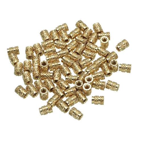Miniatura 11 de uxcell Insertos roscados M2, 70 piezas de tuercas moleteadas métricas de latón para plástico, componentes de impresión 3D