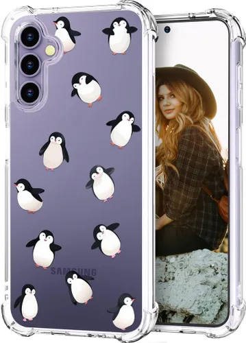 Miniatura 27 de Hungo Funda compatible con Samsung Galaxy S25 Plus/S24 Plus, diseño transparente, diseño femenino de piel femenina S24+ S25+ de astronauta