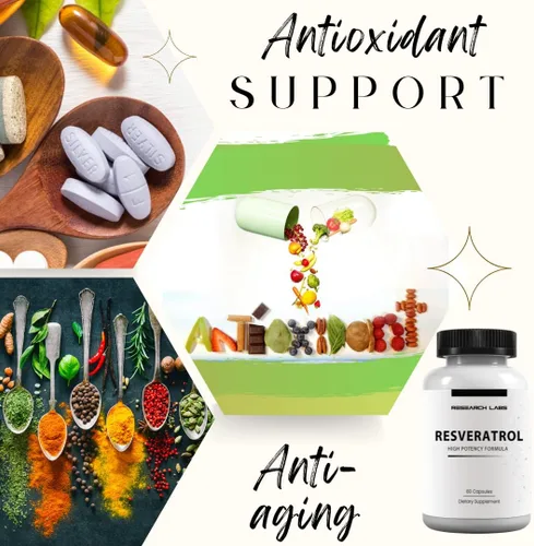 Miniatura 3 de Research Labs Suplemento de resveratrol micronizado de potencia 2 Fer 1 Ad - 1200 mg por 2 cápsulas, 120 en total - Potente suplemento antioxidante