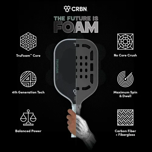Miniatura 3 de CRBN Pickleball - TruFoam Genesis - Carbon Fiber Pickleball Paddle - First-Ever 100% Foam Core Performance Paddle CRBN 3 - Alargado