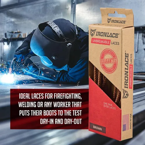Miniatura 7 de IRONLACE Unbreakable Round Bootlaces - Indestructible, Waterproof & Fire Resistant Boot & Shoe Laces