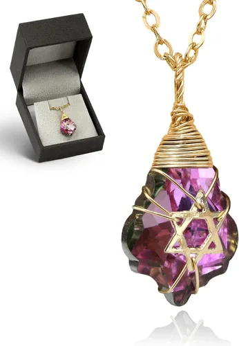 Miniatura 31 de Collar de estrella de David para mujeres y hombres, collar de estrella judía relleno de oro de 14 quilates, collar de Israel