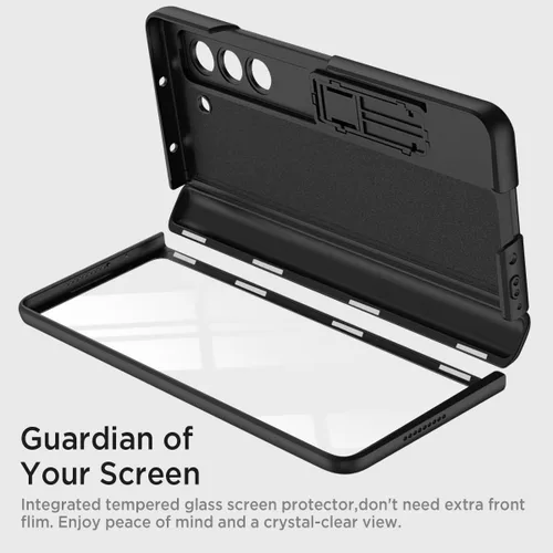 Miniatura 4 de Miimall Funda compatible con Samsung Galaxy Z Fold 5, [bisagra magnética de protección completa] [protector de pantalla integrado]