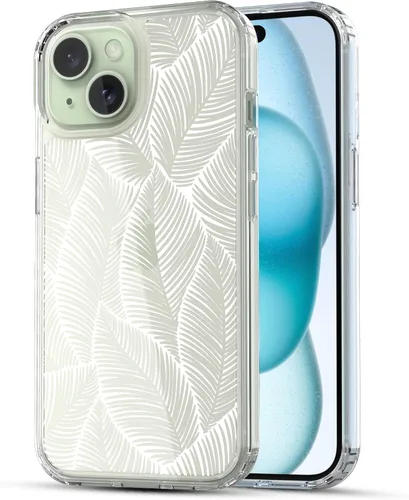 Miniatura 23 de RANZ Funda para iPhone 15, serie antiarañazos, a prueba de golpes, transparente de policarbonato duro + funda protectora de TPU para iPhone 15
