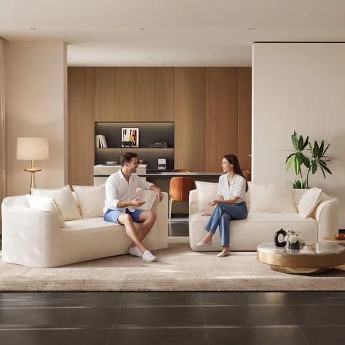 Miniatura 4 de OUYESSIR Sofá modular de gran tamaño de 111 pulgadas para sala de estar, sofá moderno de felpilla de lujo de 4 plazas, asiento extra profundo, sofá