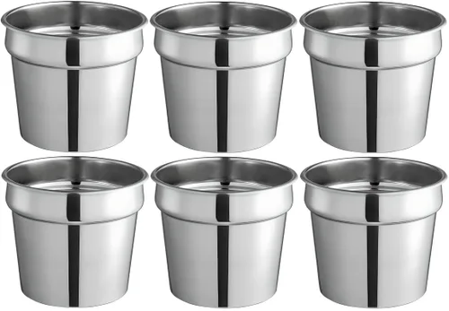 Miniatura 3 de OCS Parts Pro Series Juego de 3 Ollas de Inserción para Vegetales de 4 Cuartos 7.81" x 7.5" Olla de Acero Inoxidable para Salsas, Sopas, Estufa