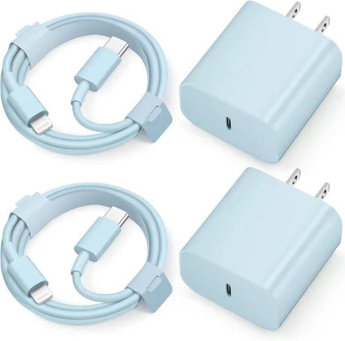 Miniatura 8 de iPhone 14 13 12 11 Super Fast Charger [2Pack] cargador 20W Rapid USB C Wall Charger Block with 6FT Fast Charging Cable Compatible with iPhone