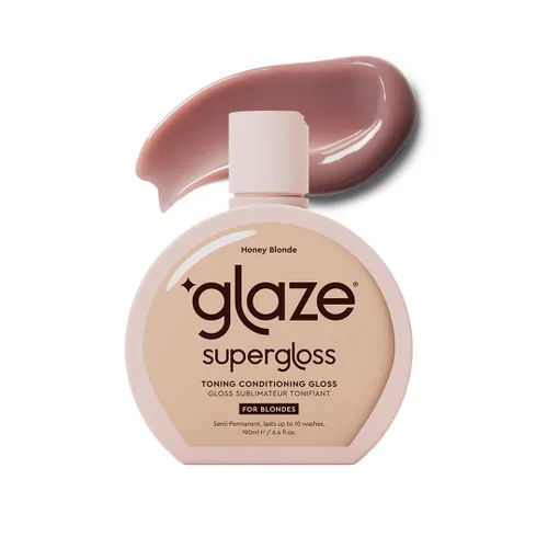 Glaze Brillo Acondicionador de Color Súper Brillante – Rubio Miel para Cabello Rubio Medio a Oscuro – Brillo Capilar Semipermanente que se Enjuaga y