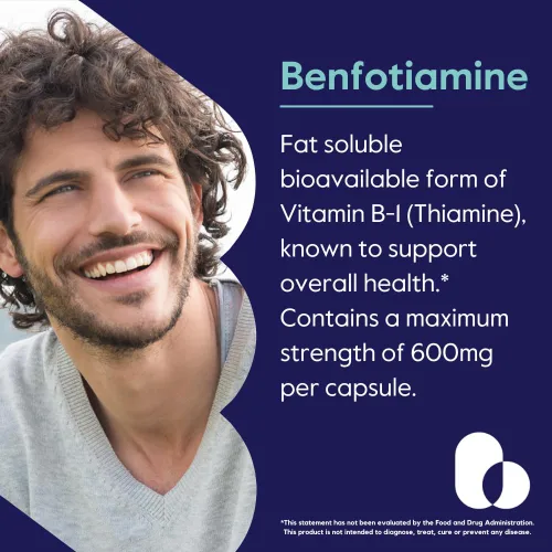 Miniatura 2 de BESTVITE Ultra Benfotiamina 600 mg por cápsula (60 cápsulas vegetarianas) sin estearatos - Sin dióxido de silicio - Vegano - Sin OMG - Sin gluten