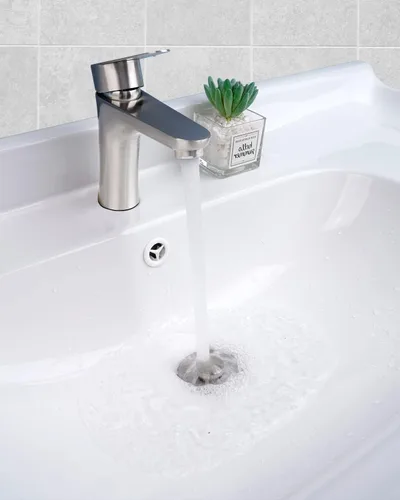 Miniatura 9 de Hibbent Paquete de 2 tapones universales de metal para lavabo de 1.1 a 2.3 pulgadas, colador de drenaje de fregadero emergente, tapón tipo empuje
